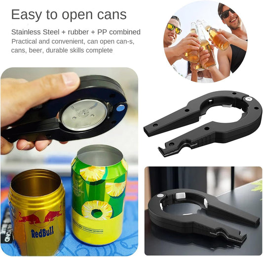 Dosenöffner Flaschenöffner Deckelöffner Glasöffner Schraubdeckelöffner Weinflaschenöffner Can Bottle Opener Bieröffner Büchsenöffner Für Senioren Schraubgläser, Schwarz