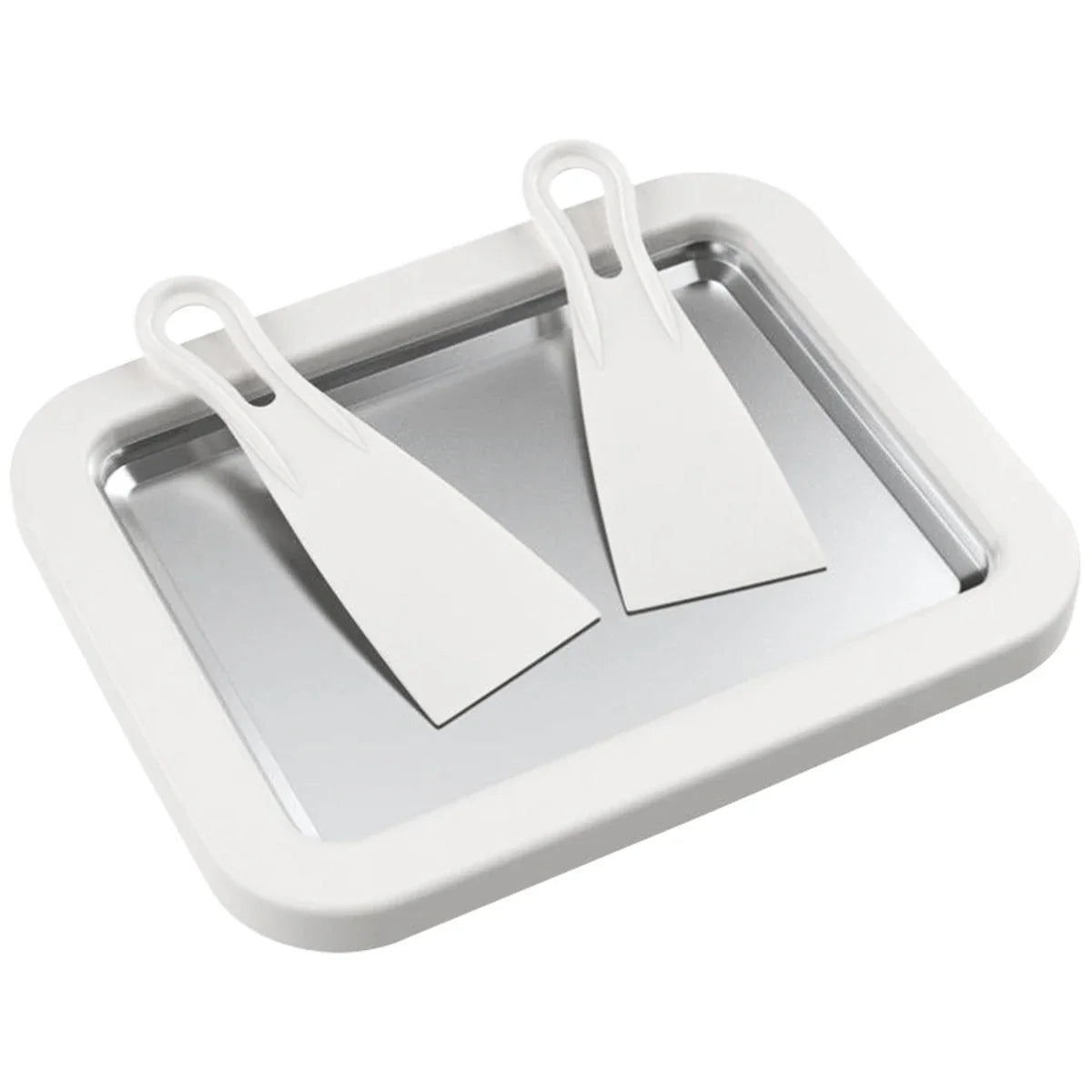 Ice Cream Maker Pan with 2 Scrapers Ice Cream Maker Plate Multifunctional Cold Sweet Fried Food Plate Rolled Ice Cream Maker.