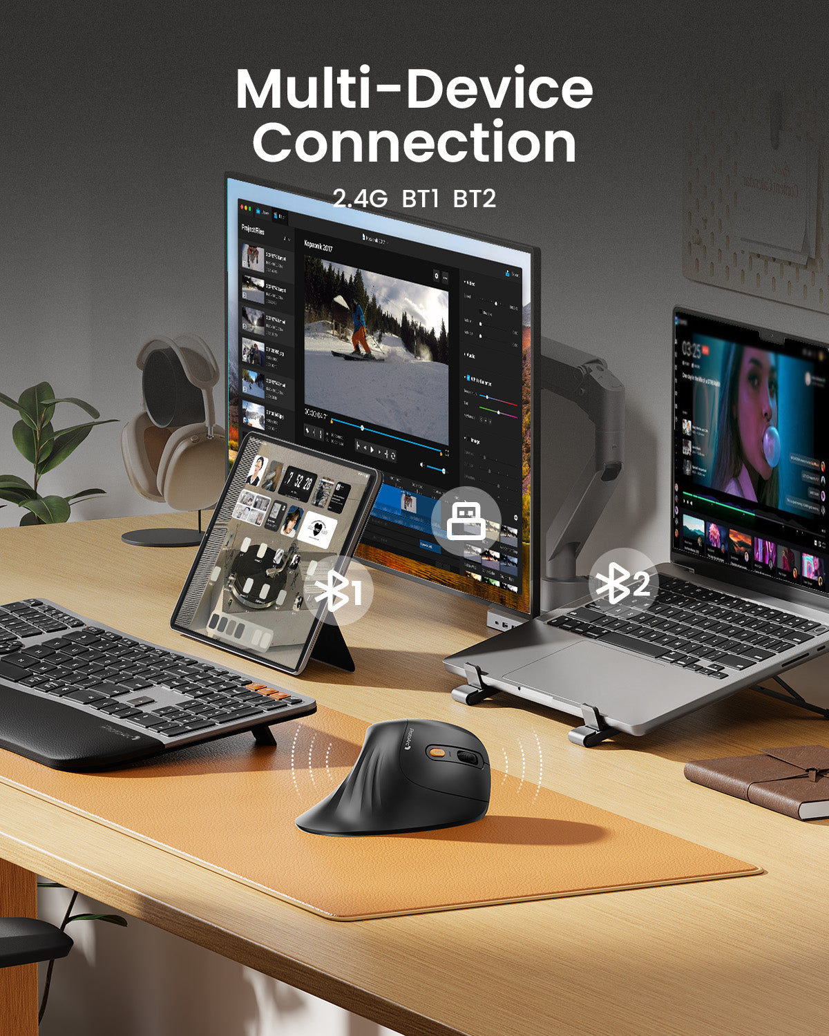 EM11 NL Bluetooth Ergonomic Vertical Mouse